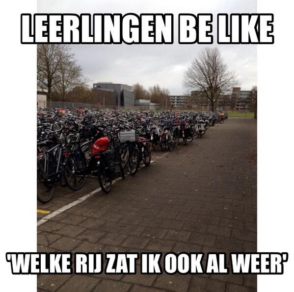LlyceumMemes's tweet photo. Fietsenstalling. #LLMemes http://t.co/I6kZ2QPZKh
