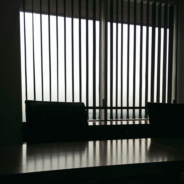 Waiting for another meeting to start. Quite an early wake up