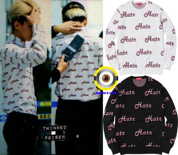 minion_kshop's tweet photo. [PO until 25 FEB 2014] Sweater Hate Sehun IDR 170.000 Order? Detail? Cek >> https://t.co/UHweH7pKA7 … Let's order! ^^ http://t.co/uwyI8nlWYg