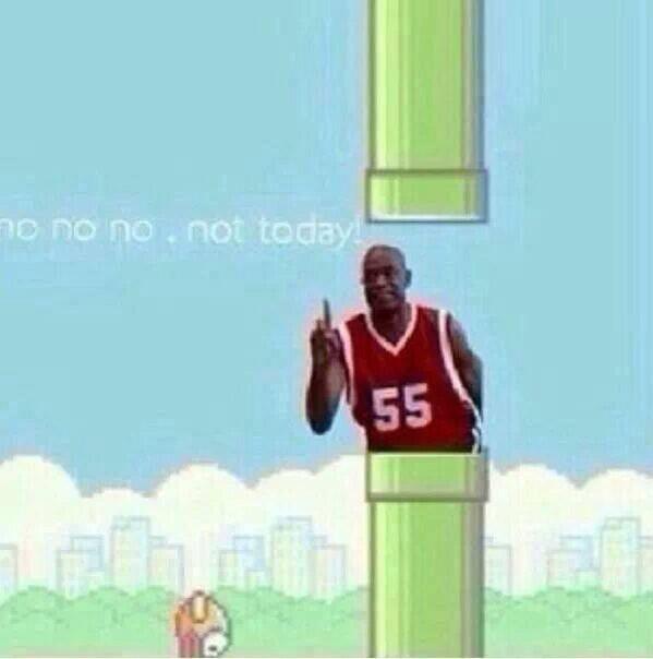 witpoll's tweet image. When playing Flappy Bird!