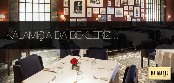 Da Mario Kalamış açıldı! İtalyan mutfağı artık Anadolu Yakası'nda da sizlerle. http://t.co/c0O4rMgjct
