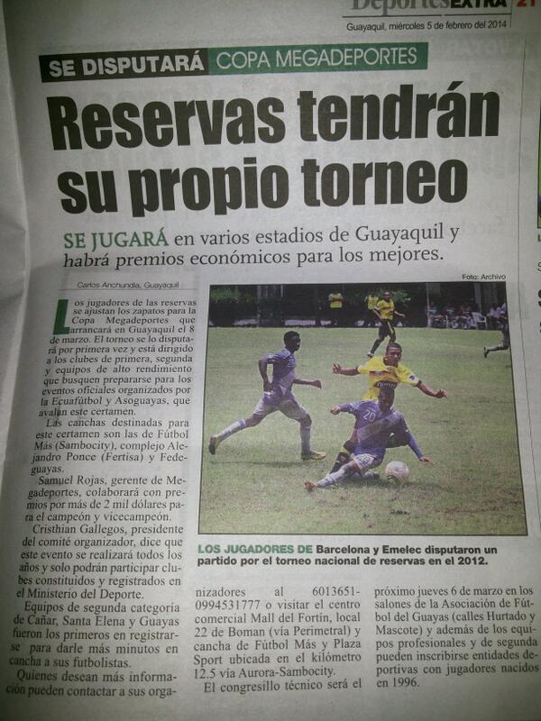 Cristhiangaco's tweet photo. @Balompiecuador Torneo de preparacion y especialmente equipos de segunda y formativos inf. 0994531777 http://t.co/najalUHdsZ