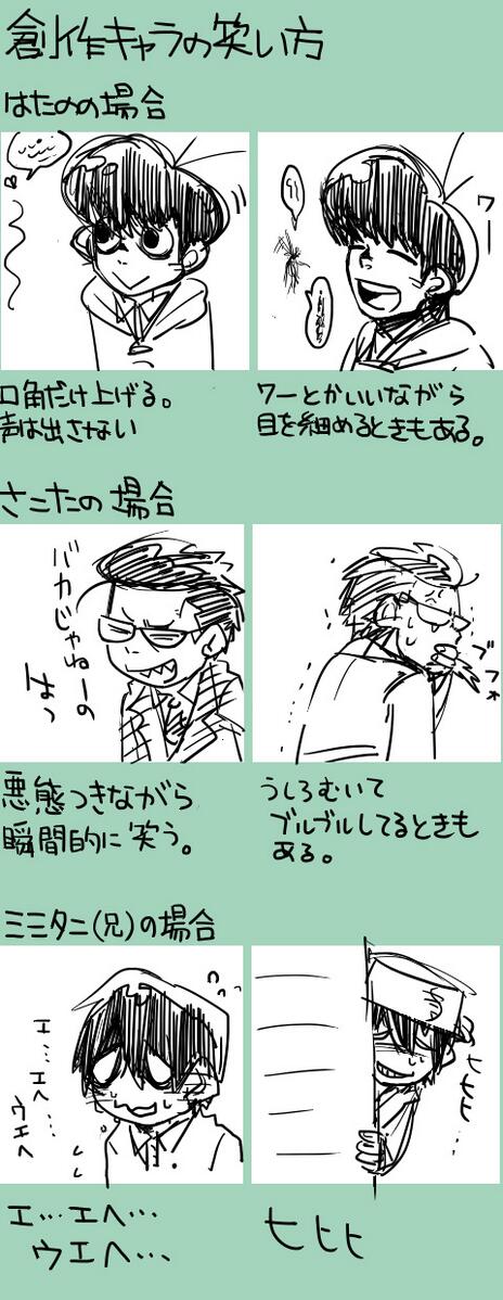 創作キャラの笑い方