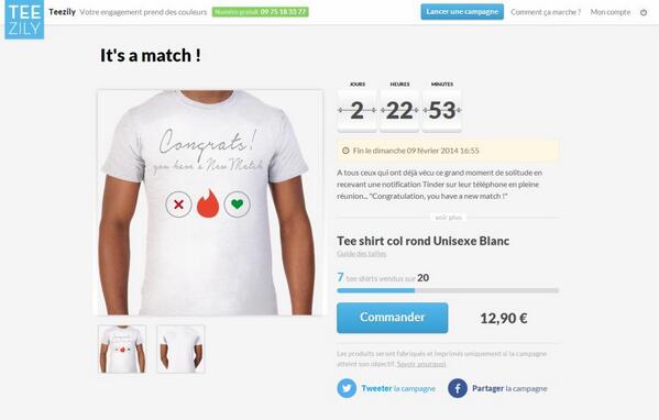 teezily's tweet photo. #campagnedujour A chacun(e) sa cause ! http://t.co/ZjLG4c8H97  #tinder #match #tshirt #hot #love #PicOfTheDay http://t.co/PbWapsakf8