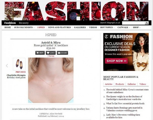 astridandmiyu's tweet photo. In The Press! We've been featured in The Telegraph Online on I-Spied! http://t.co/msTnV7OixQ http://t.co/6tDBsZdrvZ