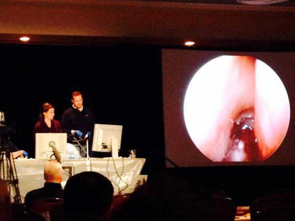 cusinus's tweet image. Dr Getz doing a demonstration dissection at the CU Ultimate Midwinter meeting in #vail #colorado