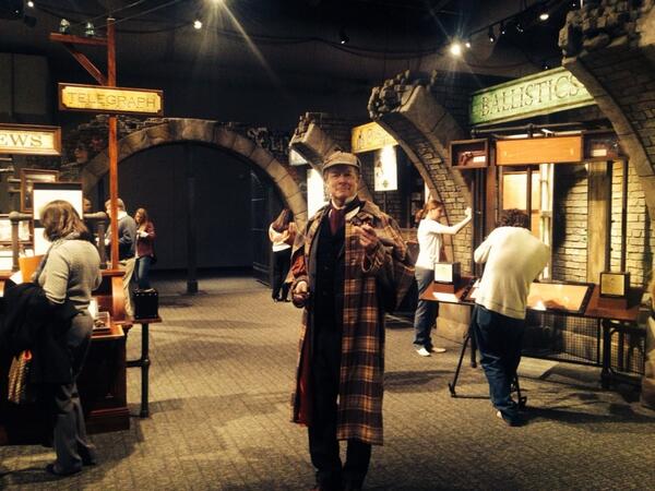 GCAC_Cbus's tweet image. Look who we met today! Sherlock opens this Saturday @COSI. The game is afoot! #COSISherlock