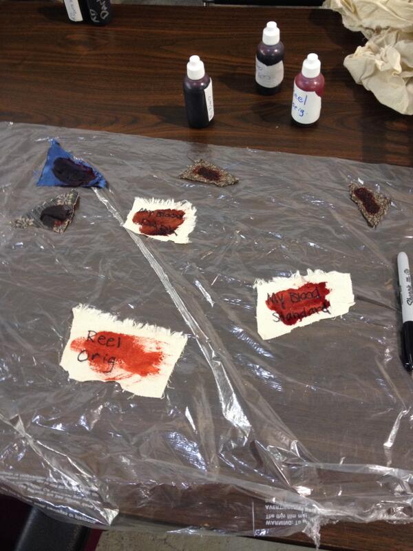 reigncostumes's tweet photo. Just another day at the Reign Costume office...Testing blood.#Reign #Bloodtests http://t.co/iy0yuV60HR