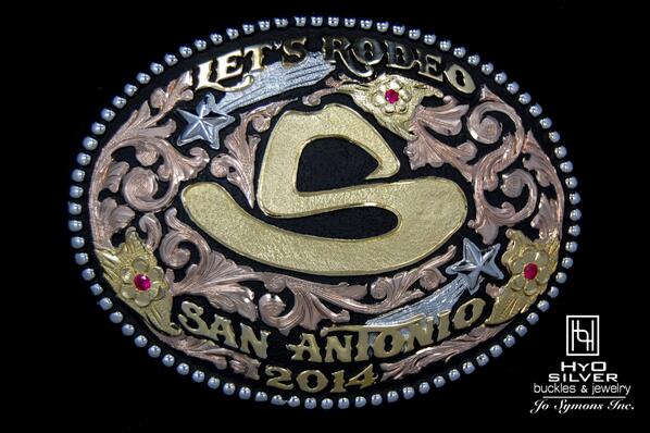 hyosilverdotcom's tweet photo. It starts today! Join us @SanAntonioRodeo in booths C-444 and C-446! #Letsrodeo #hyosilver #trophybuckles #rodeo http://t.co/NWmAa0Qn8I