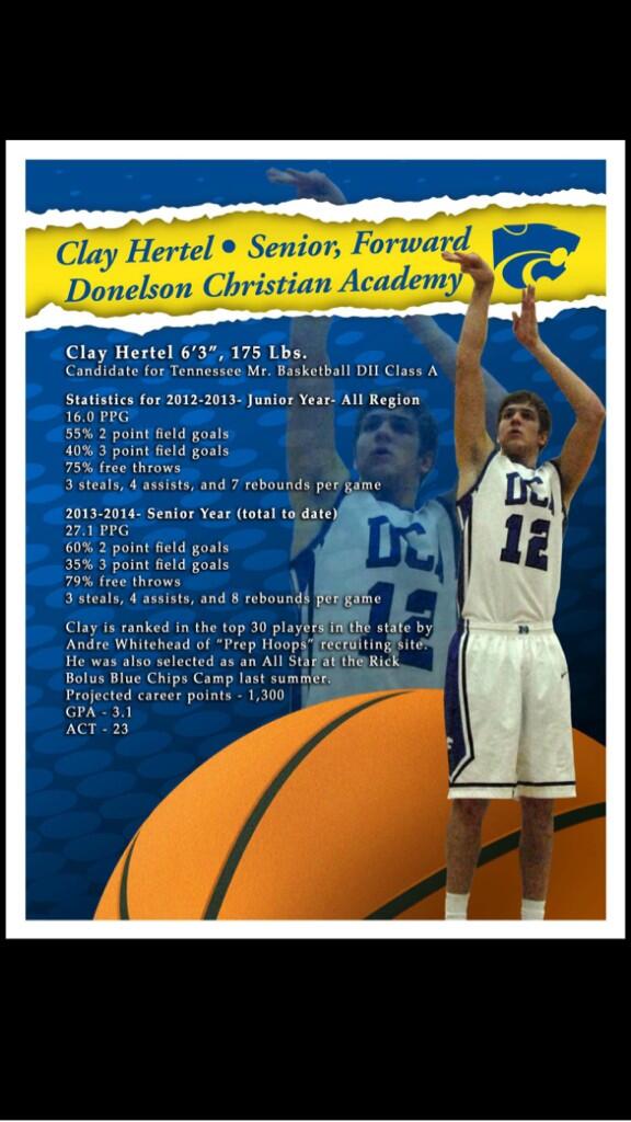 ClaysFanPage's tweet photo. #MrBasketball @ClayHertel12 @CoachTScoresTN @CoachTcom http://t.co/7G7BI47Oea