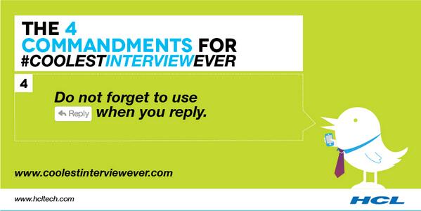 hcltech's tweet image. #CoolestInterviewEver #Commandment4