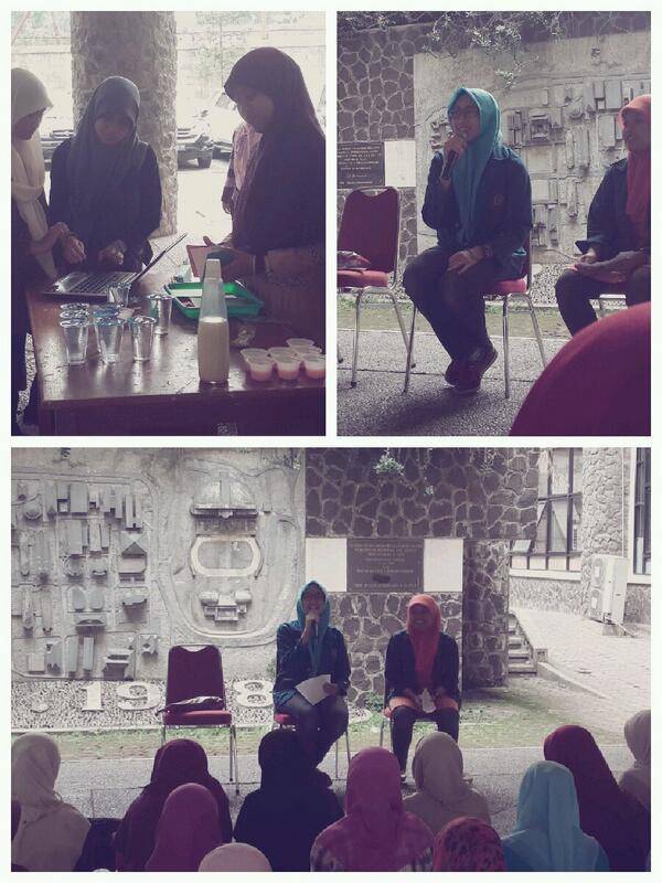 Ayo akhwat, buruan merapat ke selasar GD. Ka Nyoman lagi sharing2 nih :) nanti pudingnya keburu habis looo