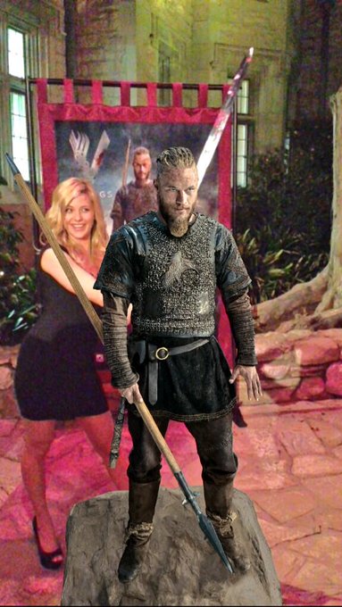 With #Vikings @ Mansion tonight! Don’t miss the Season 2 premiere of @HistoryVikings next Thurs @ 10/9c