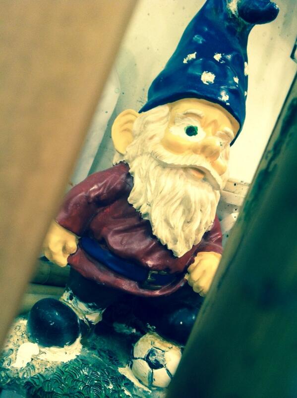 JustinBarisonek's tweet photo. Here we find the elusive #TechGnome recovering from minor surgery. Further adventures await! @SEMOtheatre http://t.co/l1MwpsGjCZ