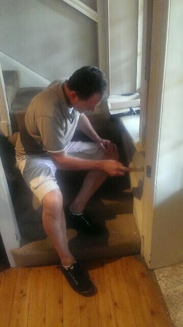 "It's all in the detail!" Owner &amp; Exec Chef Richard Kemp pitching in with the #renovation