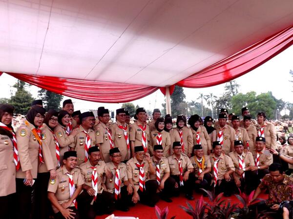 Kak Mabida bersama Kak. Kwarda dan Andalan Kwarda DKI Jakarta.