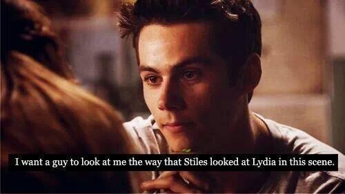Lydia wants stiles to look at her again then