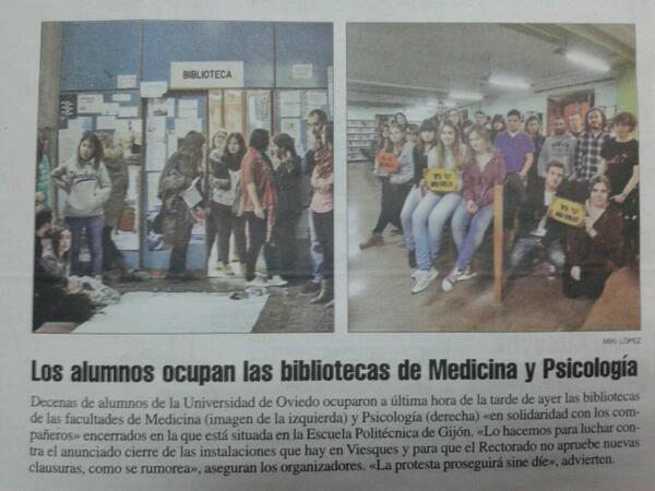 AsamPsico's tweet photo. Noticia en La Nueva España. Que todo Asturies se entere que a @uniovi_info la hunden, pero nosotras lo combatimos! http://t.co/n5FBUSQsrJ