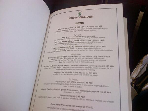 ThinkEatBeTGL's tweet image. Amazing 100% #organic menu at #urbangarden 5th in @CapitalClubDXB