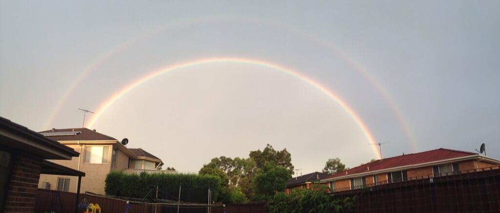 picholson's tweet image. A full double #rainbow