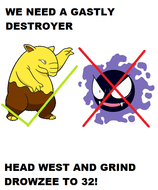 TPPokemon's tweet photo. Please Re-Tweet this to get everyone on the plan. Drowzee is our best bet to beating the game. #twitchplayspokemon http://t.co/w8bu53K2q4