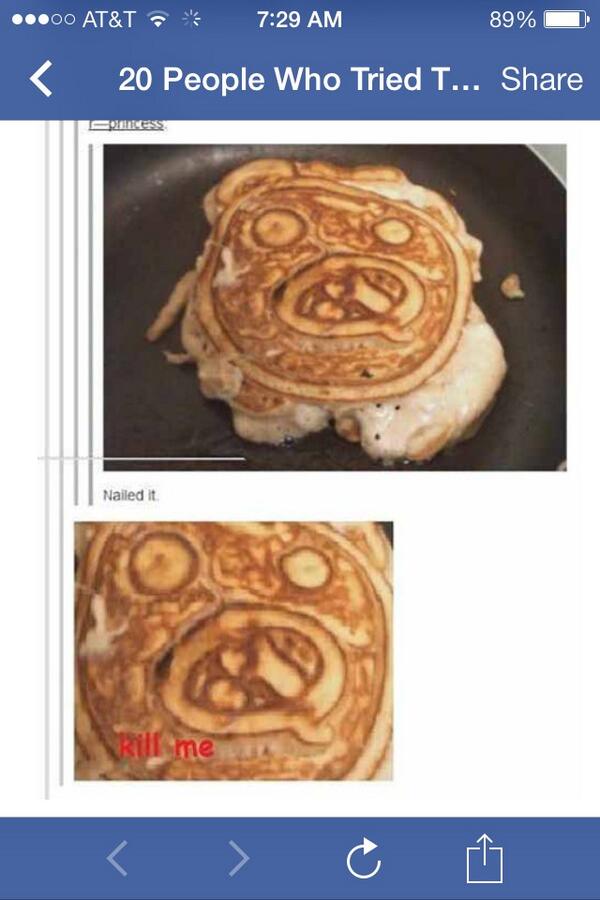 eenickey's tweet image. Pancake gone wrong. #killmeh
