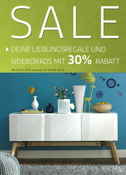 Endspurt bei den #SALE-Wochen: -30% auf #Wohnzimmer- &amp; #Schreibtische, #Regale &amp; #Sideboards: avandeo.de/Sale