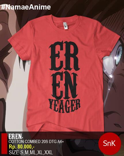 NamaeAnime's tweet photo. TS Eren Shingeki no Kyojin for order 0898346724 . #YukOrder https://t.co/BX6QA9RBMn