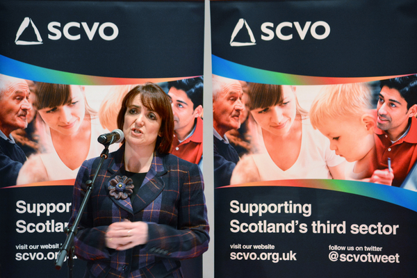.<a href="/AConstanceMSP/">Angela Constance</a> addressing the attendees at this mornings @gatherscotland <a href="/scvotweet/">SCVO</a> #G2014