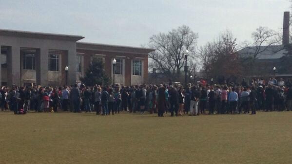 UNCGFootball's tweet photo. Is this a #UNCG Football protest or nah? Looks like there is more than a #6thFan http://t.co/BR0HzbZU4y
