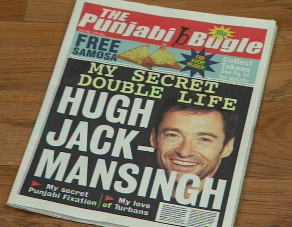 TVSanjeev's tweet image. Following @RealHughJackman tweet, here's the front page collectors edition in tonight's show #kumars 10pm SKY1HD