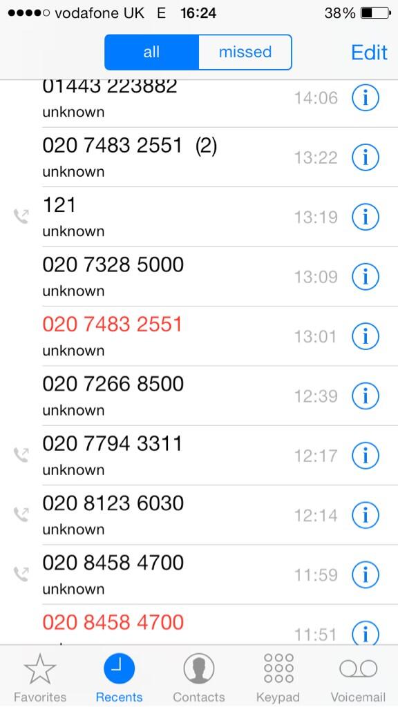 Lara_Hallett's tweet photo. My 'recent calls' list is a playground for letting agents. Giz us a home already. #renting #London http://t.co/1fsqRLGQUJ