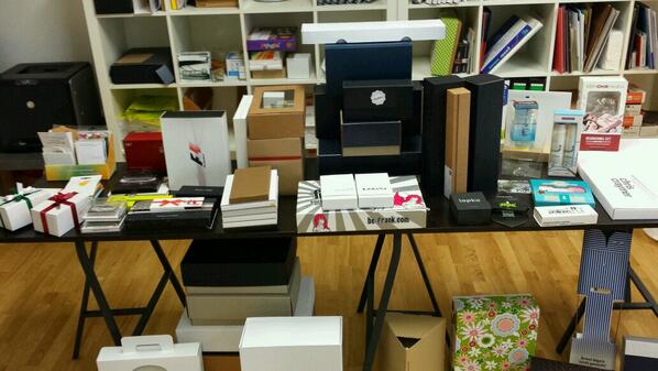 Copacking1's tweet image. A range of goodies for a new client to pick from.