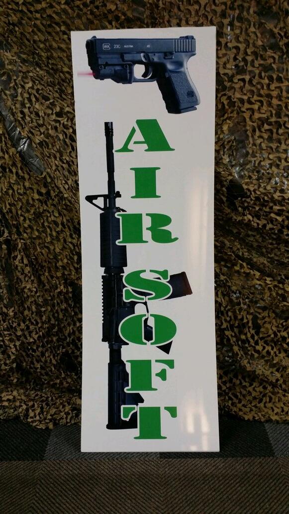 S_AND_R_AIRSOFT's tweet photo. New sign we just had made to hang out by the street. http://t.co/yQijr3DwDw