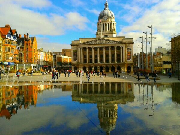Wonderful photo from <a href="/sjlank/">Steve</a>: #Nottingham market square today ”