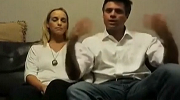 nycjim's tweet photo. Before his arrest, #Venezuela opposition leader López recorded video urging Maduro’s “exit.” http://t.co/GOGYyEfW8t http://t.co/vbe8RASd2t