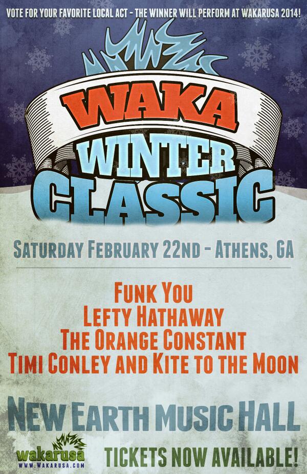 wakarusafest's tweet image. #WWC2014 in Athens Saturday @newearthmusic w/ @FunkYouBand @Leftykeys #theorangeconstant @timiconley #kitetothemoon