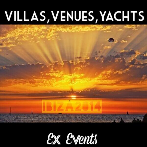 It's all happening this summer. #VillaParties #VenueEvents #YachtParties #ExEvents #Ibiza2014 ✈️🌅🍸🍹🎉🍺🌞