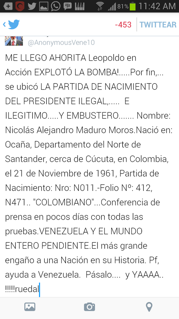 AnonymousVene10's tweet photo. AQUI ESTA LA INFORMACION COMPLETA DEL ACTUAL ILEGITIMO GOBERNATE DE VENEZUELA RT MASIVO @CNNEE @NTN24 @fdelrinconCNN http://t.co/H6n0xSSfj4