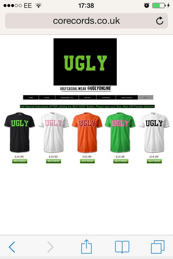 IRepCor's tweet image. corecords.co.uk/ugly :) 😘