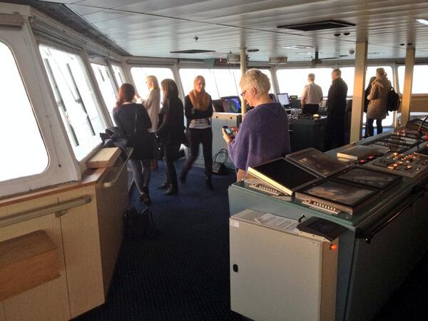 RT @travelbloggernl: Travelbloggers on the bridge. #Traverse14 Awesome treat by @dfdsseawaysnl this afternoon!