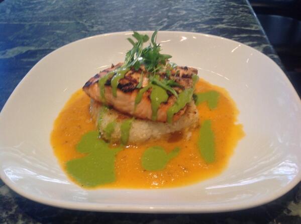 mspubomaha's tweet photo. Grilled Salmon with a lemon croquet http://t.co/wp0trkYvlW