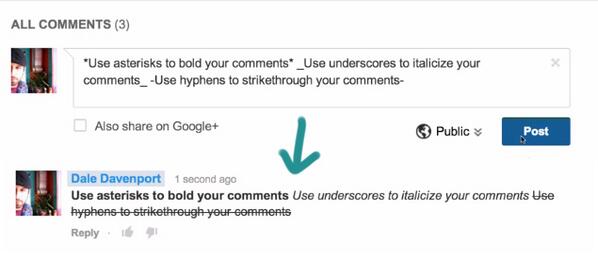goenrock's tweet photo. How to add rich text to your YouTube comments Cc: @NontonYoutube @WebSeries_Indo http://t.co/diMNL9T7hA
