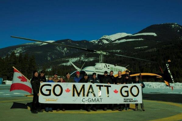 robsonhelimagic's tweet photo. @CBCKamloops 
  Team Go Matt Go, is excited to see Matt Morison race again. Thanks CBC for great coverage. http://t.co/xCUEYN0I3b