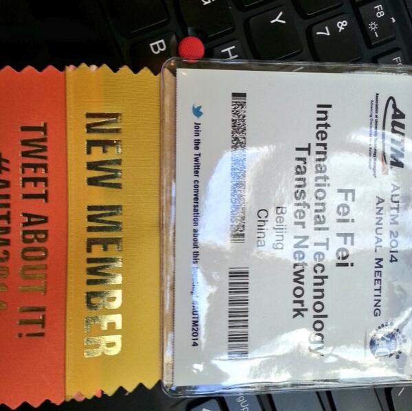 ITTN_bj's tweet photo. #AUTM2014 Here I am. http://t.co/A6UDeZY75c