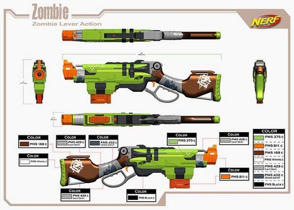 BestMatch's tweet image. #Nerf's new #zombie blaster design broken down. When the zombie apocalypse comes, only Nerf f… buff.ly/1mqJneC