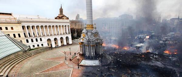 Kiev's Independence Square, before and after reddit.com/r/pics/comment…  via <a href="/BuzzFeedNews/">BuzzFeed News</a> @reddit