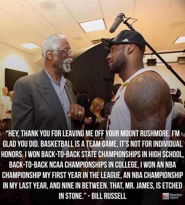 Males_Thoughts's tweet image. Bill Russell punking LeBron