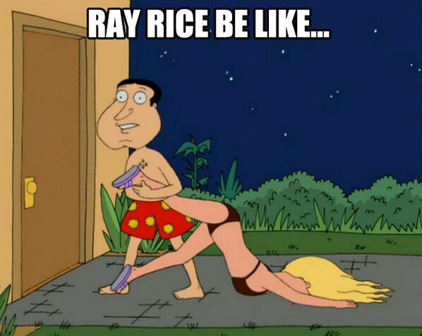 LaughNewsTweets's tweet photo. Ray Rice Be Like... http://t.co/c5WfkgMVJ1