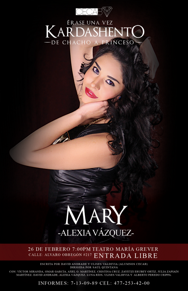 CECAB_Leon's tweet photo. Alexia Vázquez es  "Mary" en #KardashentO  éste miércoles 26 en el Teatro María Grever, ENTRADA LIBRE! http://t.co/4e2WbpcUZv